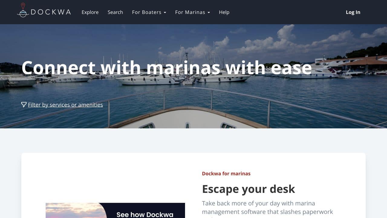 Обложка разбора: Dockwa: бронирование места в marina