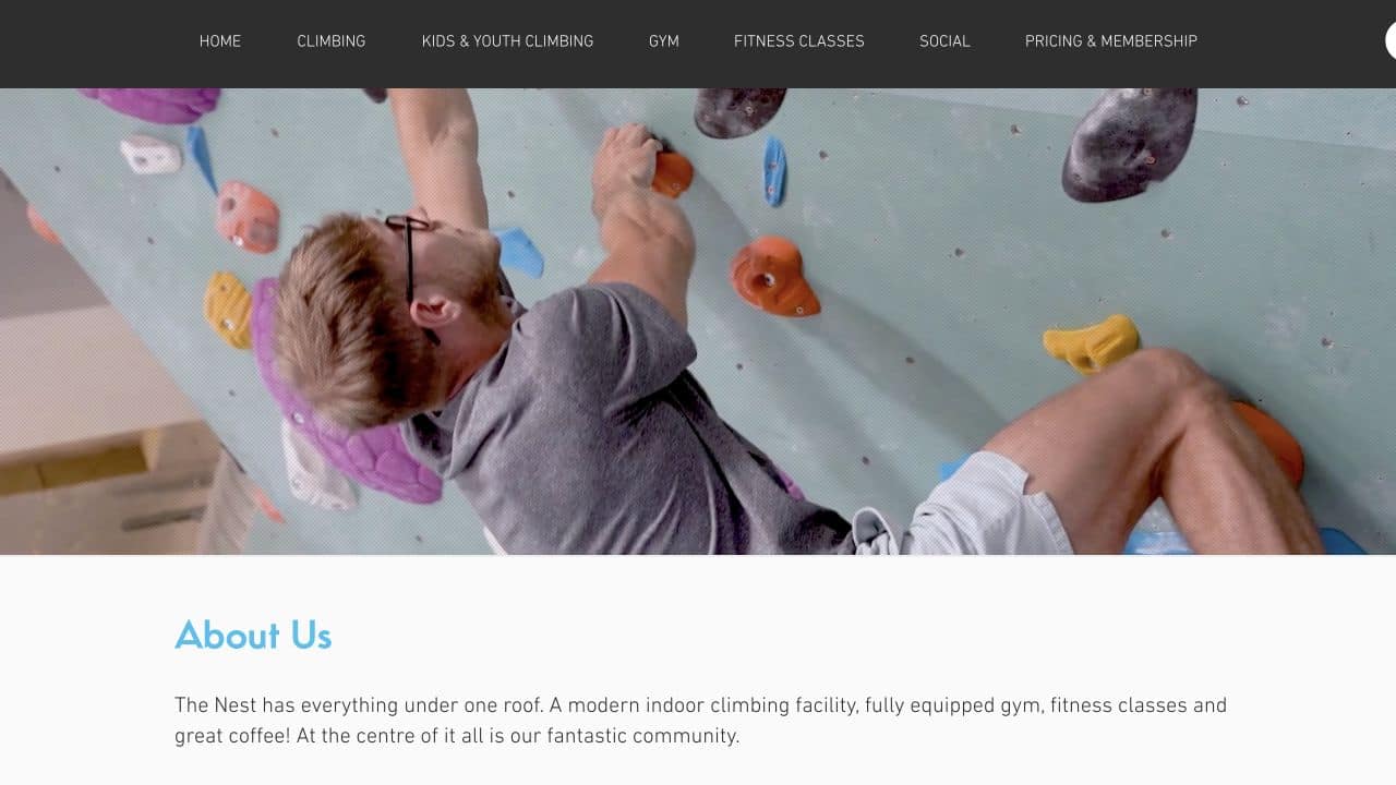 Обложка разбора: The Nest: сайт climbing + fitness + café