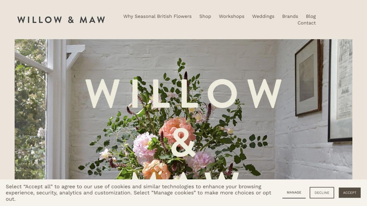 Обложка разбора: Willow & Maw: цветочные подписки и workshops