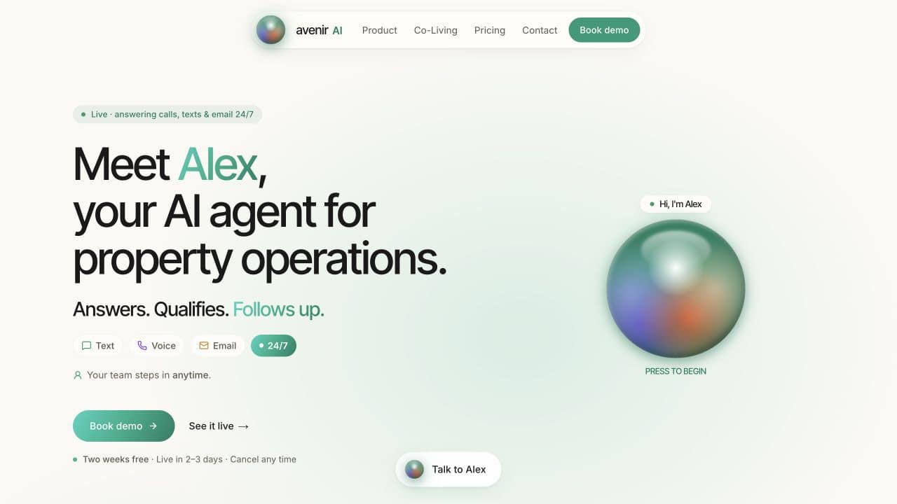 Обложка разбора: Avenir: AI-оператор для property ops
